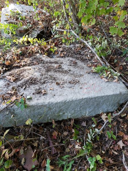 Large Granite Hearth Stone, drill holes, 48"x51"x11" (1 of 3)