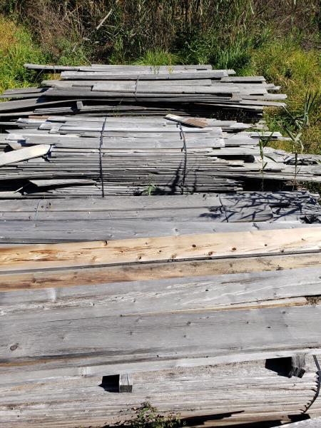 9 Stacks of Lumber, each Stack 4'x6'x10', 1"x6", 1"x8", (1 of 5)