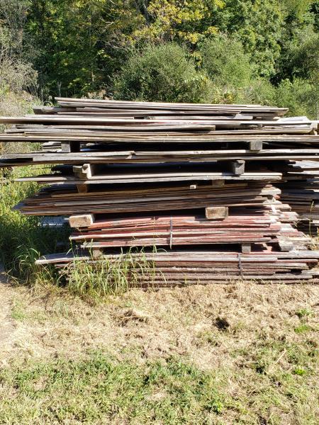 5 Stacks of lumber, pine, 1"x8", 1"x10", 1"x12" (1 of 2)