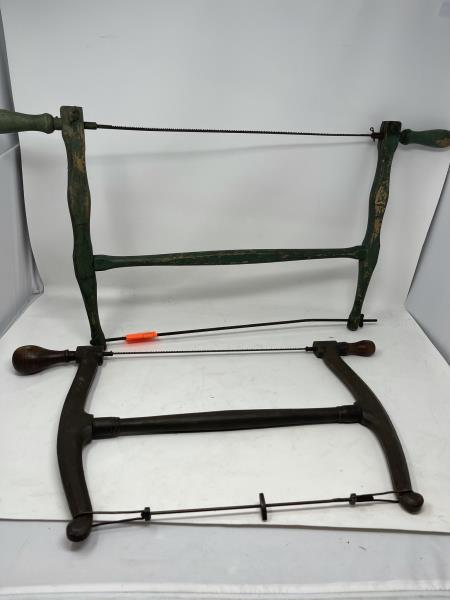 (2) Small Buck Saws 1 green & 1 black, approx. 14"x24": 1 green & 1 black, approx. 14"x24"