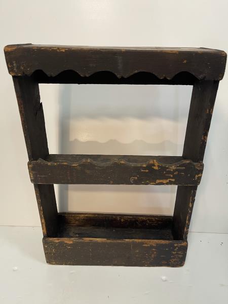 Hanging Shelf 3 shelves, paint worn, 29"x 19 1/2 x 6: 3 shelves, paint worn, 29"x 19 1/2 x 6 1/2