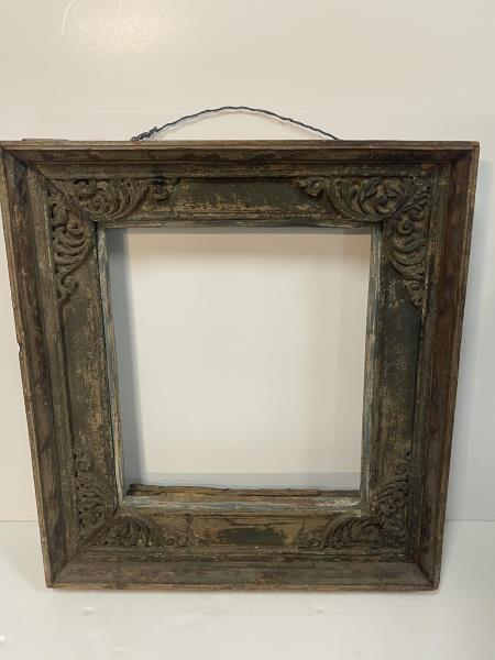 Shadowbox, Picture Frame, Walnut carved corners, Heavy: Heavy Fancy carved corners, Approx. 40 lbs., inside dimensions 20" tall z 16 3/4" wide overall 30" x 27 1/2" wide, 5 1/2" deep
