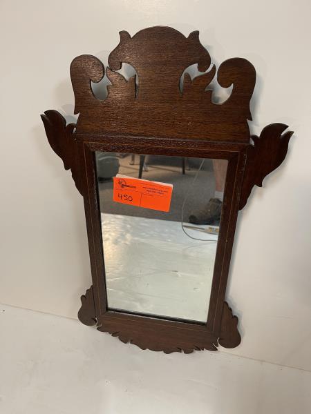Queen Anne Hall Mirror Line Inlay, small piece of: Line Inlay, small piece of veneer missing right ear, 25 1/2" tall x 14 1/2