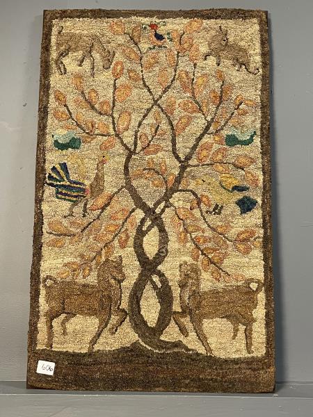 Hooked Rug Tree of Life, 48" x 27": Tree of Life, 48" x 27"