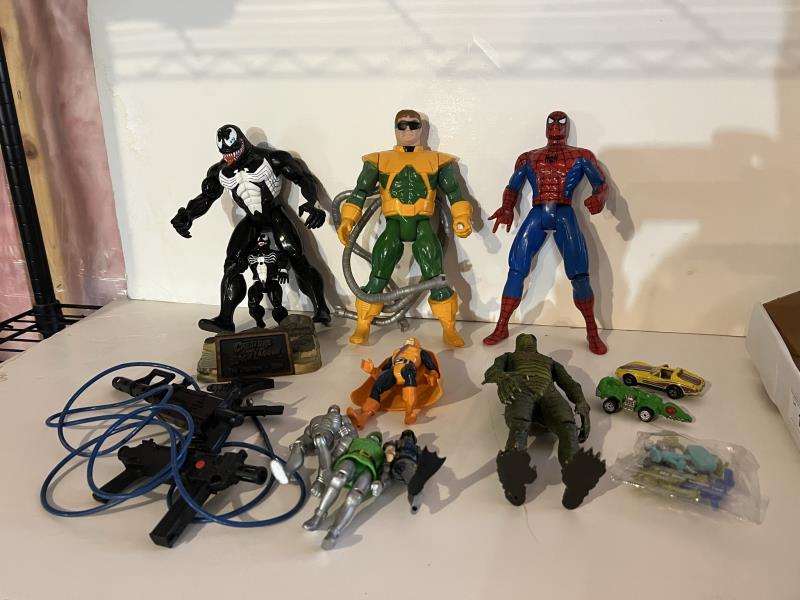 Lot of Action Figures Including Spiderman (10"); (1 of 8)