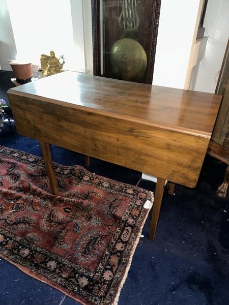 Small Drop Leaf Table, tapered leg, leaves open, 2 (1 of 5)