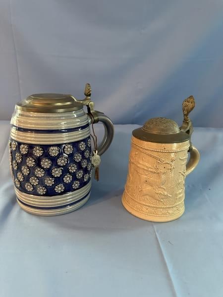 2 German Steins -  (1) Blue & White Sten (1 of 11)