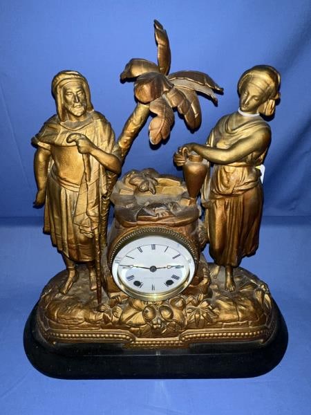 Figural White Metal Clock, Seth Thomas Sons & Co. (1 of 6)