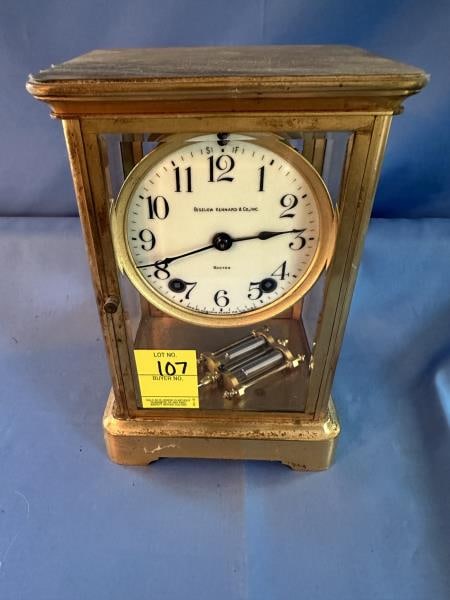 Clock, Bigelow Kennard & Co. Boston, brass and bev (1 of 3)