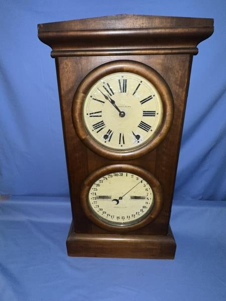 Clock, calendar shelf, 1876, Seth Thomas Clock Co. (1 of 8)