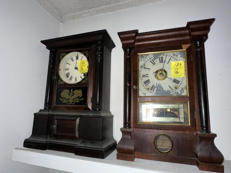 2 Empire Shelf Clocks. (1) Seth Thomas - tine dial (1 of 5)
