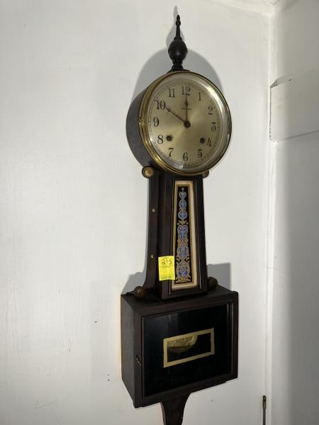 Banjo Clock, Ingraham, 37" long: Banjo Clock, Ingraham, 37" long