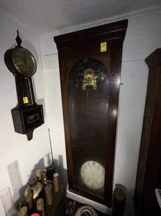 Large Electric Wall Clock, International Time: Large Electric Wall Clock, International Time Recording Co., dial off, condition unknown, door in need of repair, 62"Tx19"Wx8"D