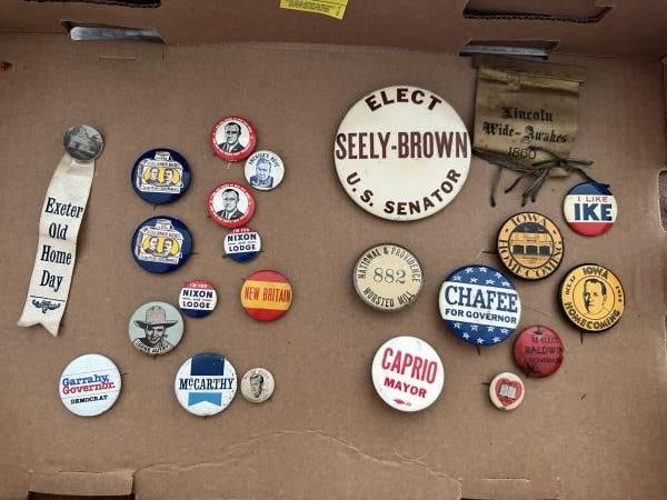 Lot of Advertising & Political Pins (Approx. 22) - (1 of 3)