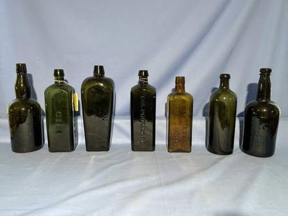 Lot of Assorted Bottles (11) - Gin, bitters, whisk: Lot of Assorted Bottles (11) - Gin, bitters, whiskey, pepper sauce, whiskey with deep scratch, minor scratch and chips on others