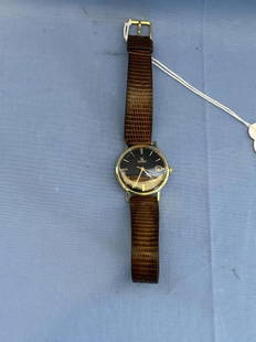 Omega Seamaster DeVille, leather band: Omega Seamaster DeVille, leather band, Carl W. Reiner 1970 monogrammed on reverseUnless You Are A Liveauctioneers Premium Bidder This Lot Must Be Paid For By Cash, Bank Check or Wire Transfer.