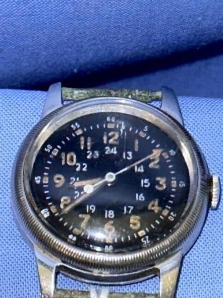 Wrist Watch - Pilots A-17, MIL-W-6433, Waltham: Wrist Watch - Pilots A-17, MIL-W-6433, Waltham Watch Co., no band, not workingUnless You Are A Liveauctioneers Premium Bidder This Lot Must Be Paid For By Cash, Bank Check or Wire Transfer.