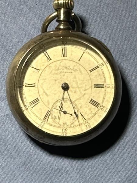 Pocket Watch, coin silver case - worn and dented (1 of 5)
