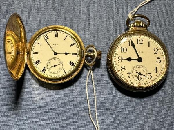 2 Pocket Watches. (1) Elgin, 21 jewels, B.W. Rayon (1 of 4)