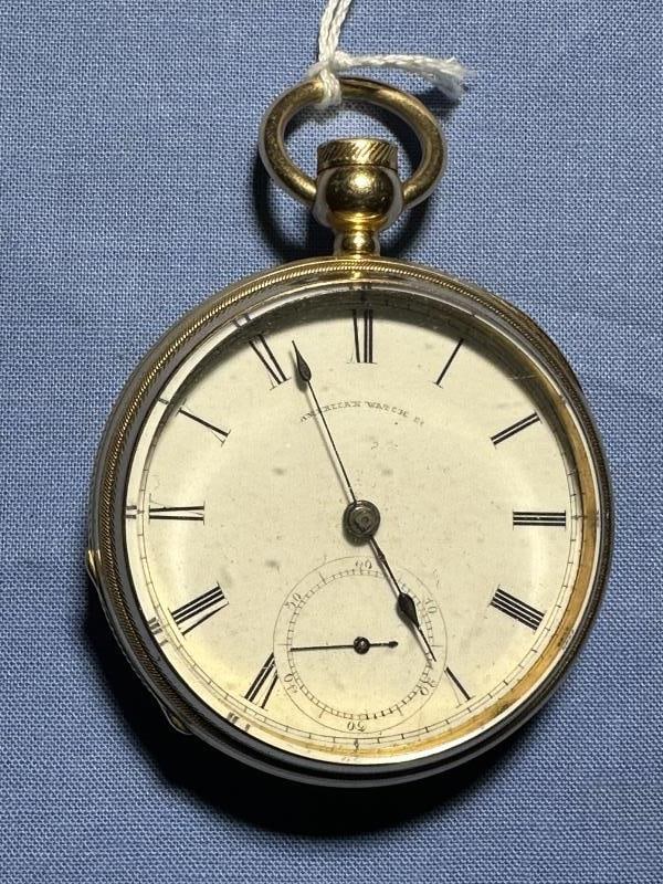 Pocket Watch - American Watch Co., WM Ellery, Bost: Pocket Watch - American Watch Co., WM Ellery, Boston MA, 267836, key windUnless You Are A Liveauctioneers Premium Bidder This Lot Must Be Paid For By Cash, Bank Check or Wire Transfer.