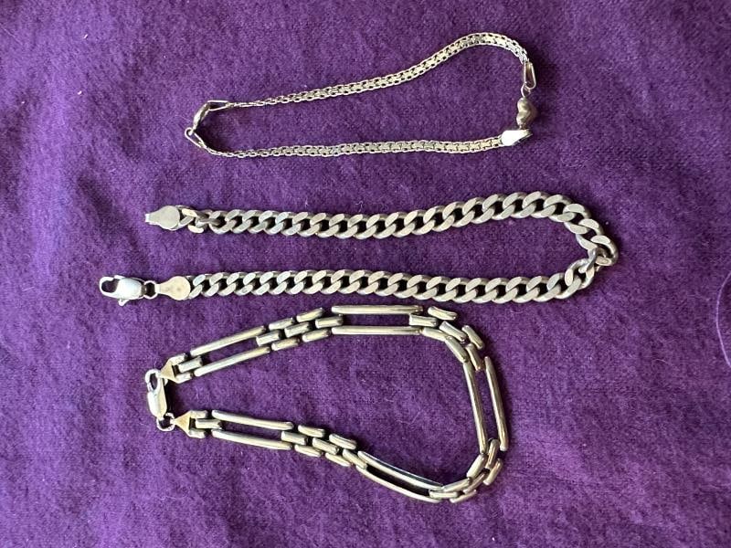 3- 14K Gold Bracelets (23 grams) (1 of 2)