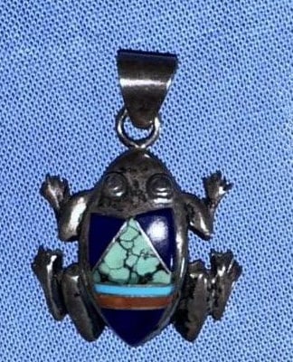 Pendant - Frog by Erwin Huskie, Sterling (1 of 3)