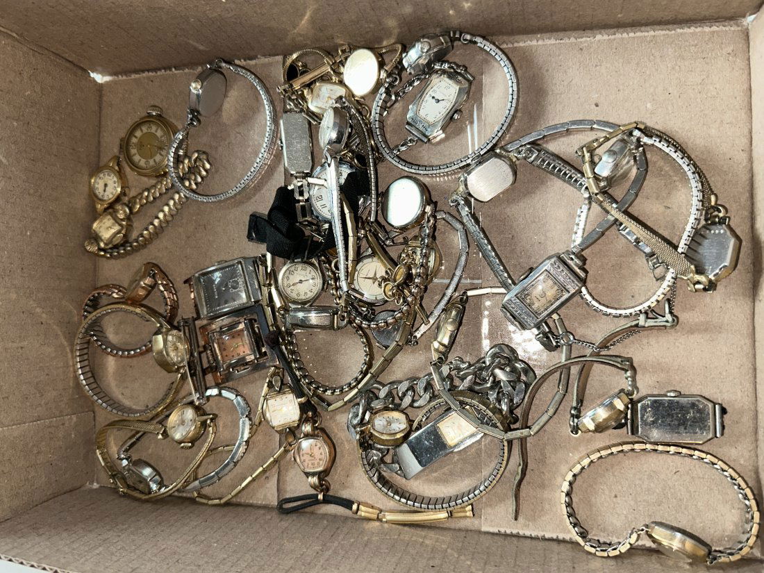 Lot of Assorted Ladies Wrist Watches; Gold Plated (1 of 4)