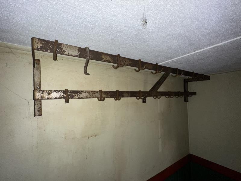 Pot Rack, Poor Condition 74"l x15"t: Pot Rack, Poor Condition 74"l x15"t