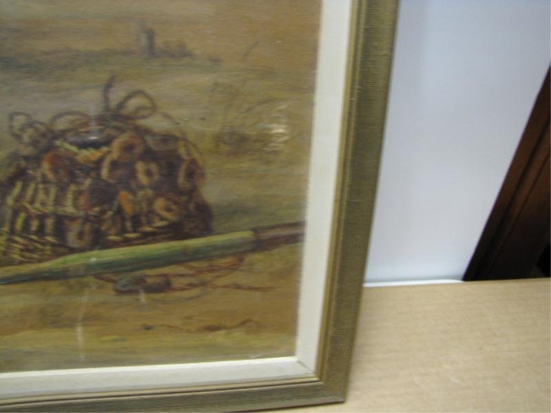 Hammond, British Watercolor, Figures at the Beach, : Hammond, British Watercolor, Figures at the Beach, Signed Lower Left, Dated 86, Holes, Scrapes, Scratches, 19" x 24 1/2"