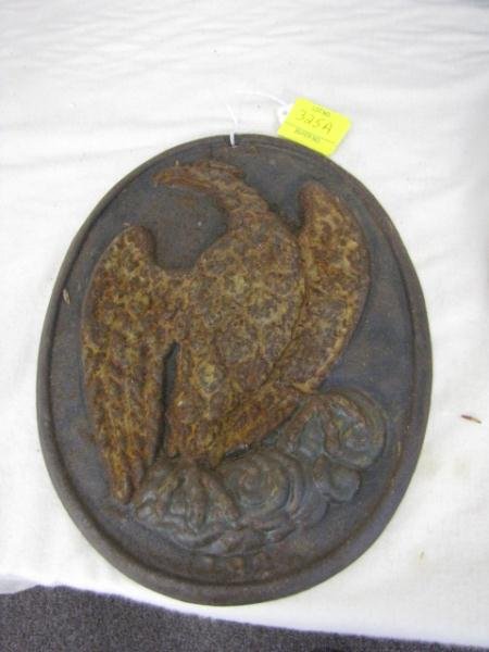 Eagle, Cast Iron, Oval, Approx. 11" x 8 1/2": Eagle, Cast Iron, Oval, Approx. 11" x 8 1/2"