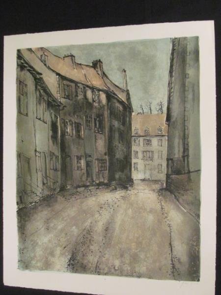 Artwork, Buildings, Signed Lower Right, Jan Truer,: Artwork, Buildings, Signed Lower Right, Jan Truer, 36/100, 22 1/4" x 17 3/4" Truer, 36/100, 22 1/4" x 17 3/4"