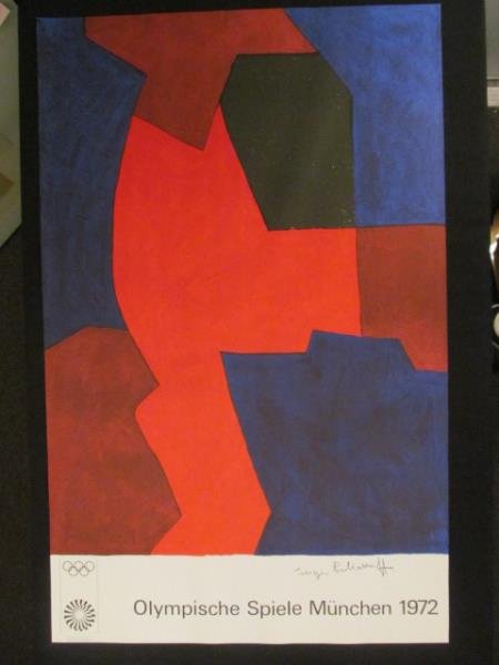 (4) Olympic Art Posters, By Serge Poliakoff, USSR, 7: (4) Olympic Art Posters, By Serge Poliakoff, USSR, 7 Color Lithograph, Printed By Erker Presse, St. Gall, Switzerland, 40.2" x 25.2" USSR, 7 Color Lithograph, Printed By Erker Presse, St. Gall, Switze