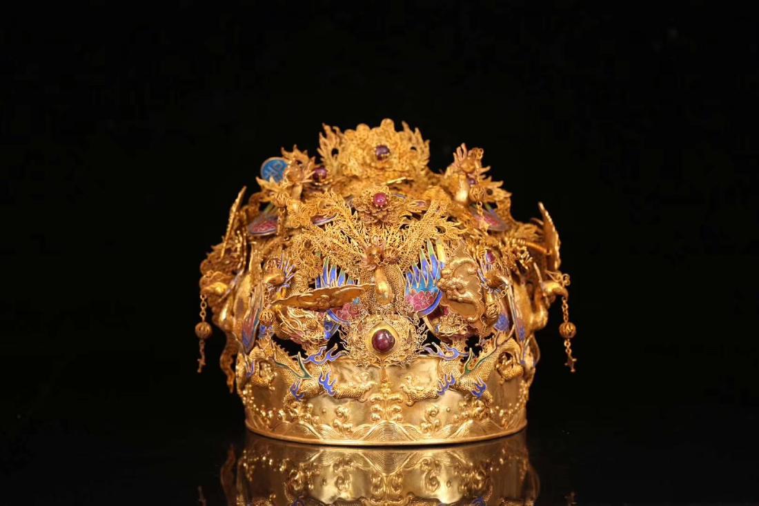 CHINESE MING DYNASTY EMPEROR KING PHOENIX GOLD AND (1 of 5)