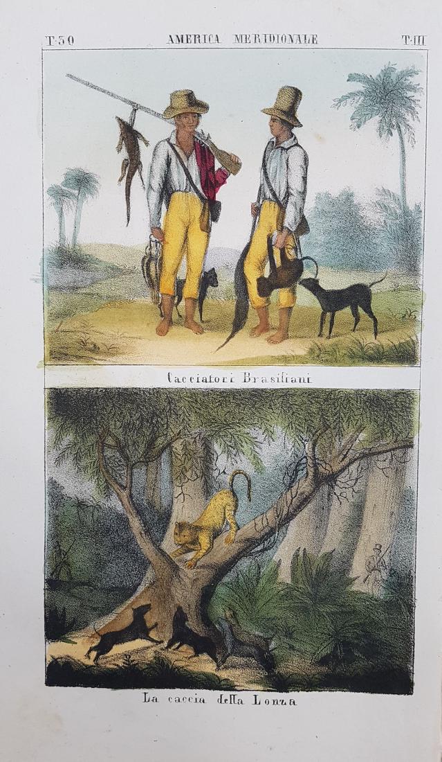 Hunters Brazil and hunting jaguar 1840 (1 of 2)