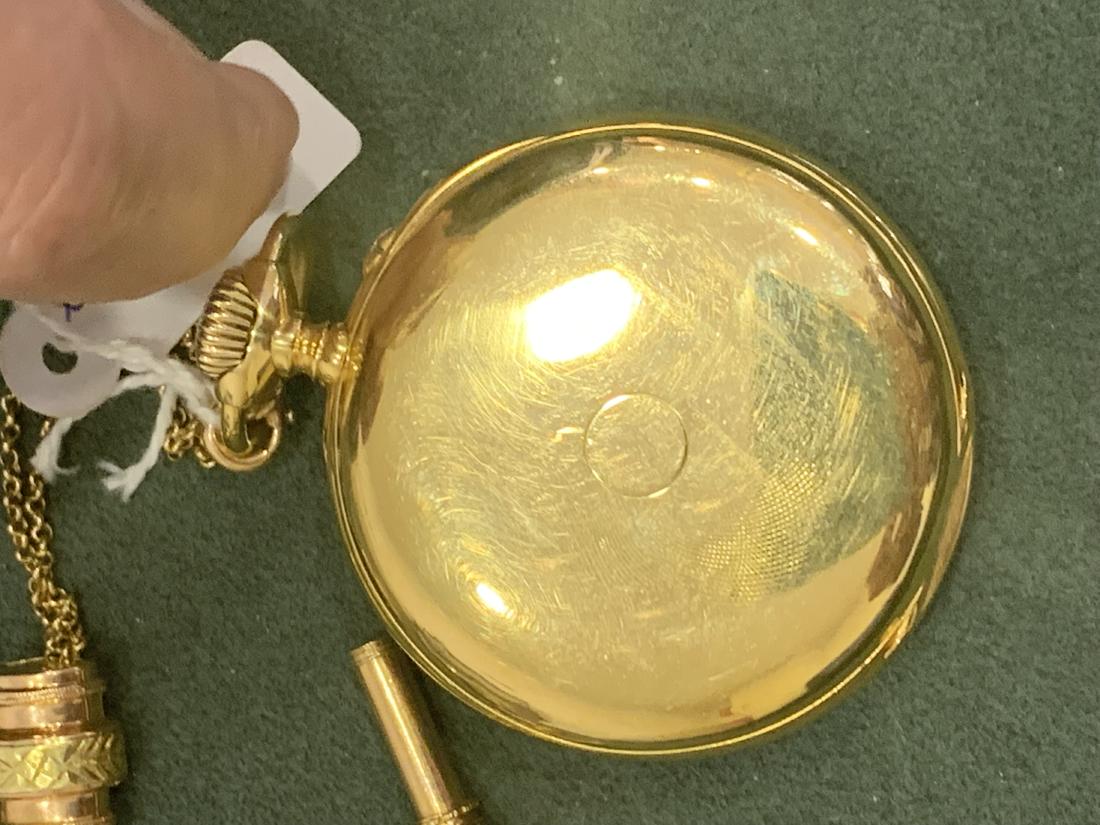 Reloj Vacheron Costantin oro 18k.con Leontina: Viejo reloj de bolsillo Vacheron Constantin con Leontina de 30 cent y oro 18k.52mm