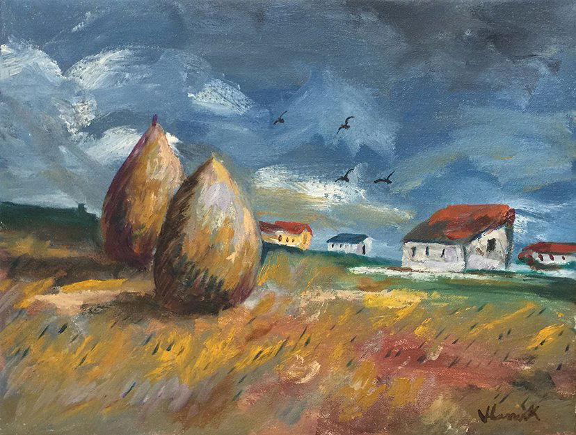 Maurice Vlaminck (Untitled): Maurice de Vlaminck (1876 -1958) was a French painter. Along with André Derain and Henri Matisse he is considered one of the principal figures in the Fauve movement, a group of modern artists who fro