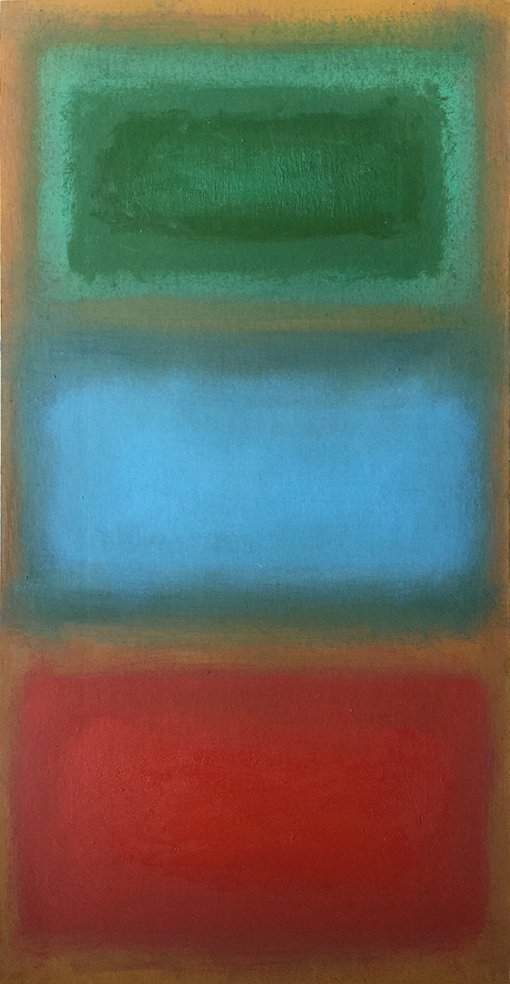 Attributed to Mark Rothko (untitled): Mark Rothko (1903-1970) was an American painter. Although Rothko himself refused to adhere to any art movement, he is generally identified as an abstract expressionist Technique: Oil on Cardboard Size