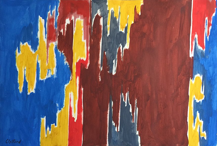Attributed to Clyfford Still (untitled): Clyfford Still (1904-1980) was an American painter, and one of the leading figures in the first generation of Abstract Expressionists, who developed a new, powerful approach to painting in the years i
