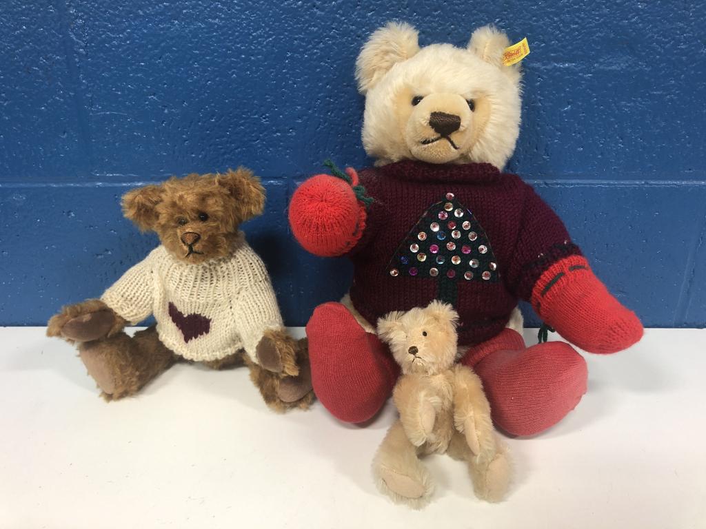 3 Mohair Teddy Bears (1 Steiff) (1 of 4)