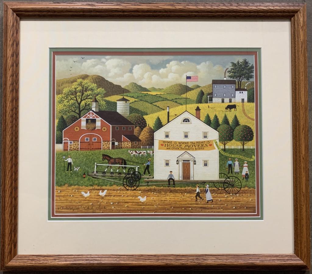 Charles Wysocki "There's A Right Way" Lithograph: Lithograph by Charles Wysocki entitled "There's a Right Way". Signed and numbered 258/2000. Framed dimensions: of 24 1/8" x 21 1/8".