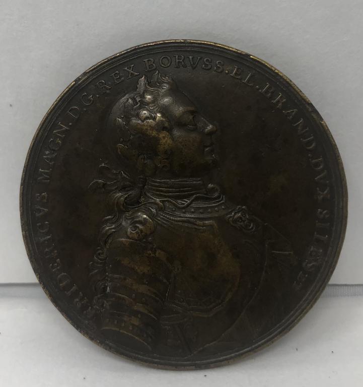 1757 Frederick Battle Of Prague Victory Medal: Does show ware and chip on edge