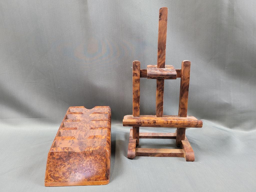 Thuya Wood Mini Easel and Business Card Holder (1 of 8)