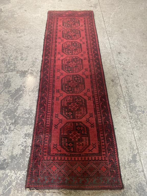Vintage Afghan Turkmen Wool Runner Rug (1 of 6)