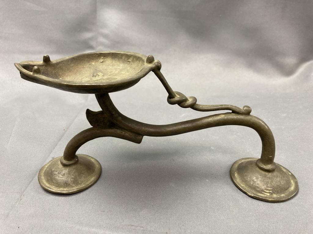 Antique Brass Temple Diya Aarti (1 of 12)