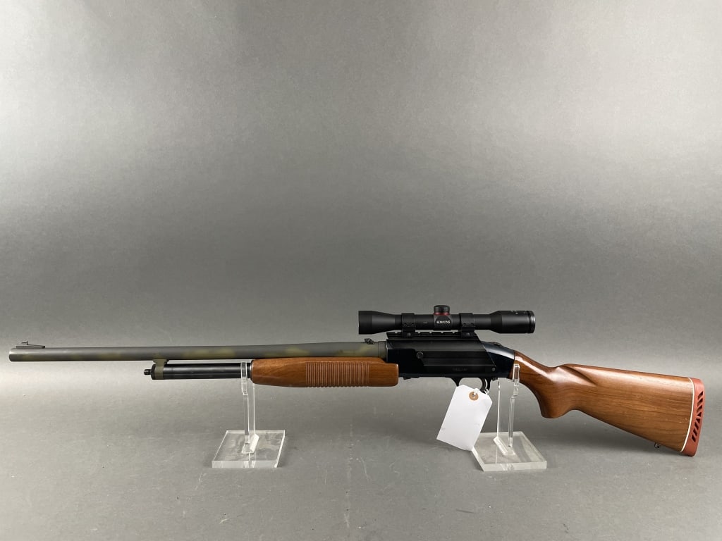 Mossberg Rifle: Model 550A/ 12ga , sn#101783, 24" bbl , bright clean bore , Simmons 4x32-8 scope w/western field recoil pad