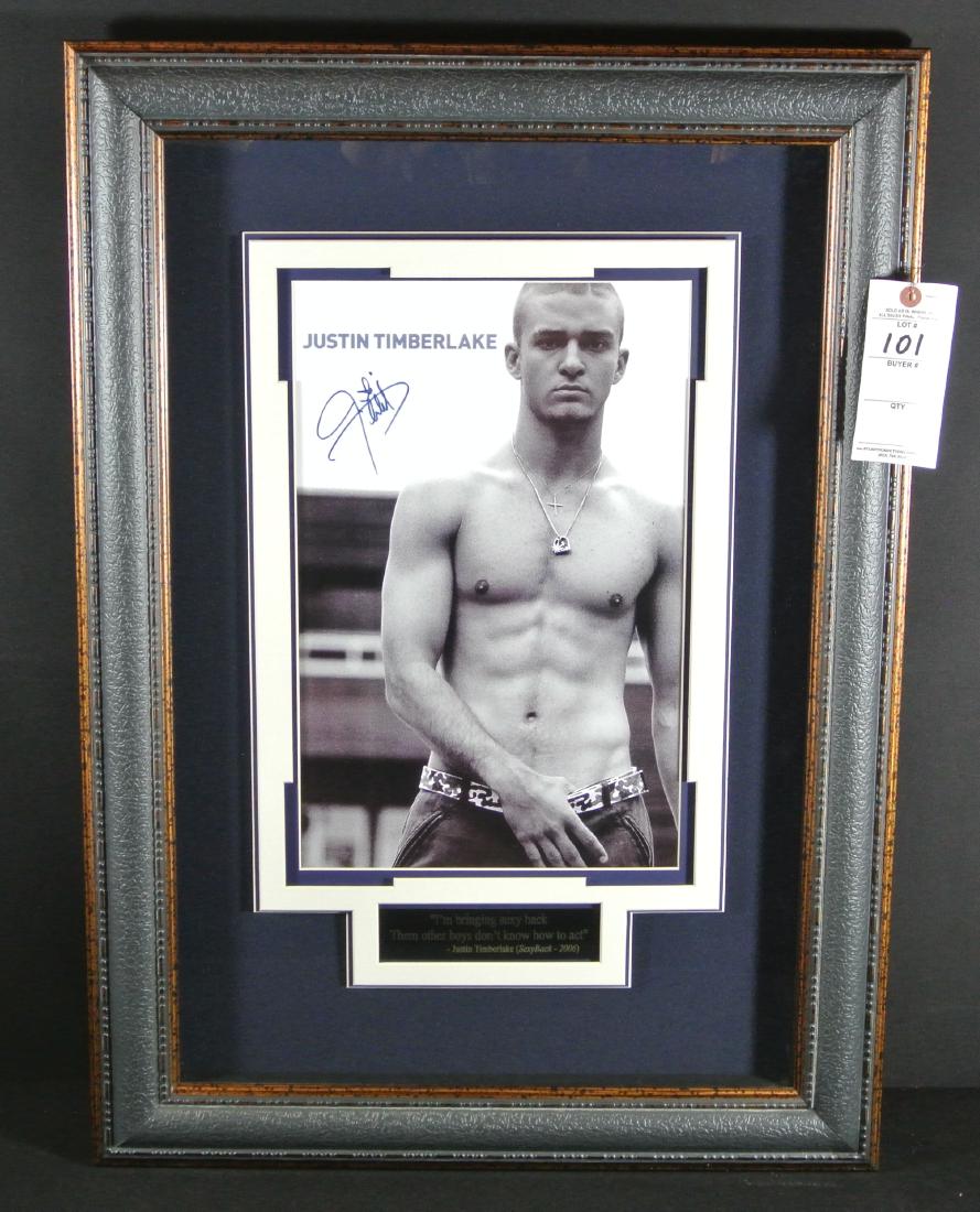 Framed Signed Justin Timberlake Photo w/ COA (1 of 4)