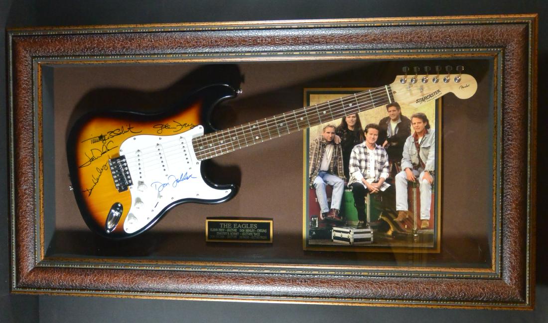Framed Signed Eagles Band Guitar w/ COA (1 of 5)