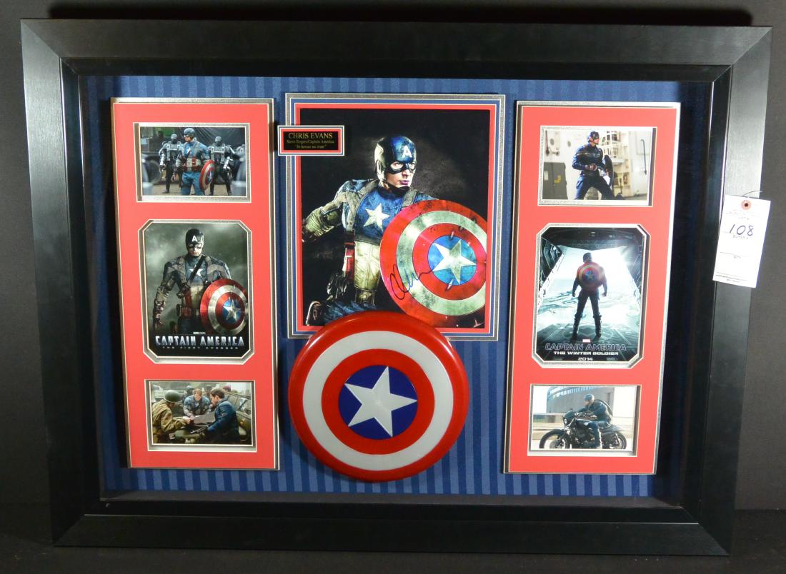 Framed Signed Captain America Movie Stills w/ COA (1 of 7)