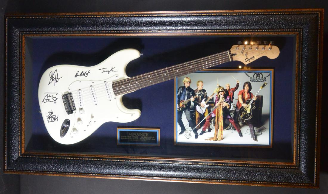 Aerosmith Band Guitar w/ Laser Engraved Signatures (1 of 5)