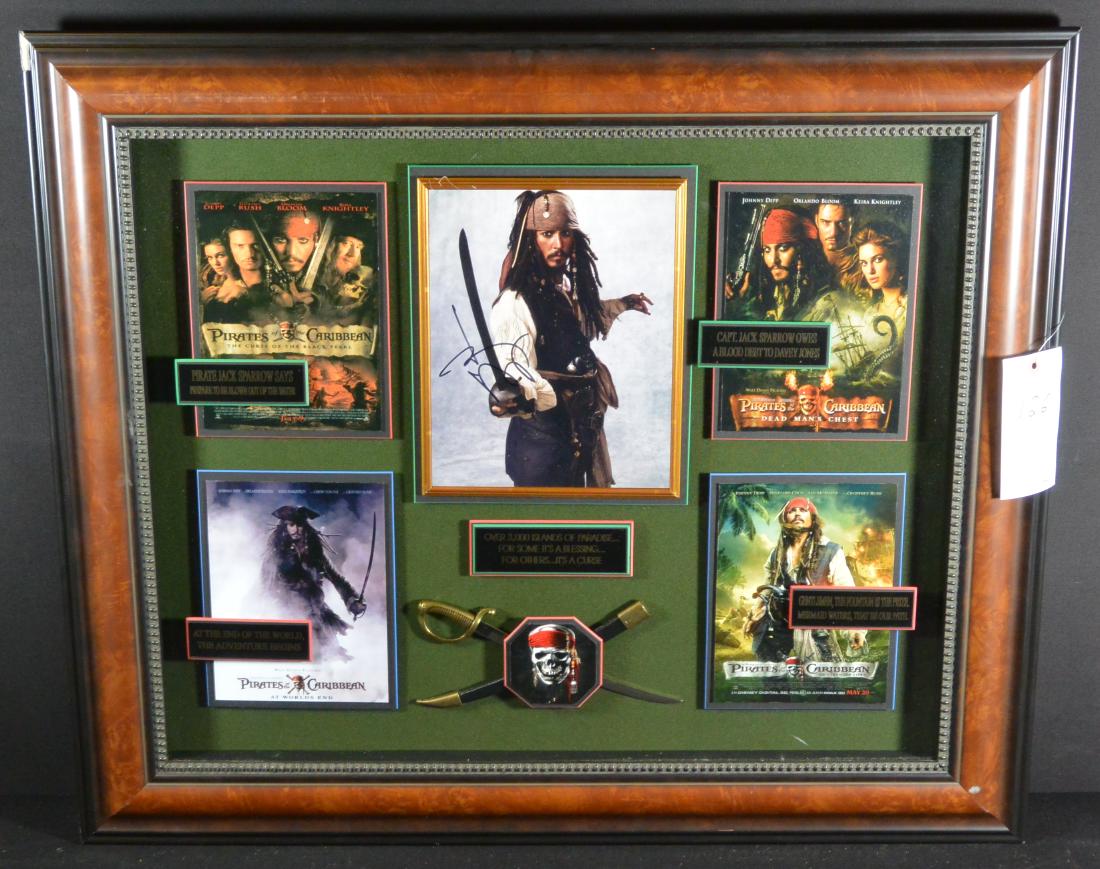 Framed Signed Pirates of the Caribbean Posters w/ COA (1 of 8)